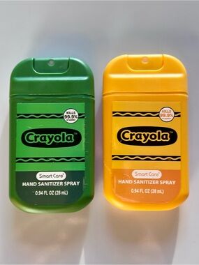 Crayola Smart Care Hand Sanitizer Spray Set of 2 - Green & Yellow (0.94 fl oz)